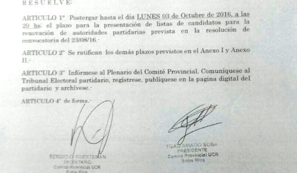 Hay prórroga hasta el lunes para presentar listas